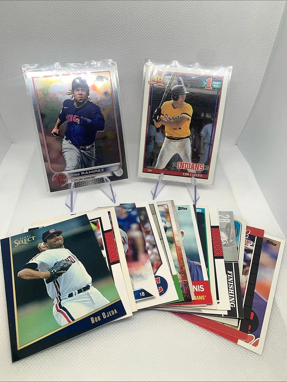 Cleveland Guardians MLB Baseball Card Lot Ramirez Lindor Alomar Ojeda Perfect!